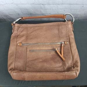 Nina Bossi Brown Leather Handbag